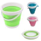Balde Retrátil Sanfonado de Silicone 10L para Limpeza em Polipropileno TPR Dobrável Verde Yeet