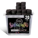 Balde reutilizável Sidewalk Chalk Loddie Doddie 20 palitos preto