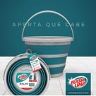 Balde Sanfonado Retrátil Compacto Emborrachado Silicone Multiuso 10 Litros Original Flash Limp