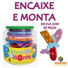 Baldinho Educativo Didático EVA Encaixe e Monte Formas 20pçs