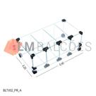 Baleiro Expositor Preto de Vidro 0,40 x 0,15 x 0,20m