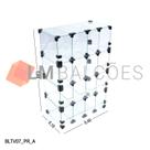 Baleiro Expositor Preto de Vidro 0,40 x 0,60 x 0,15m
