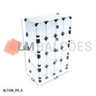 Baleiro Expositor Preto de Vidro 0,40 x 0,60 x 0,20m