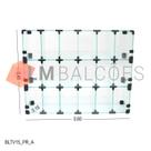 Baleiro Expositor Preto de Vidro 0,60 x 0,45 x 0,15m