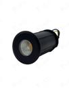 Balizador de Embutir Solo Piso LED Cob 3W 3000K Preto Redondo Balizador de Embutir Solo Piso LED Cob 3W 3000K Preto Redondo