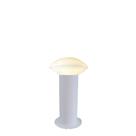 Balizador de Jardim contemporâneo Vidro tipo Lua 50cm P500 em Alumínio Branco