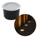 Balizador Embutido Solo de Jardim LED 7W Luz Quente IP67 Externa IR80 ST2877