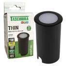 Balizador Embutir Solo Preto 1w Quente 3000K Amarelo IP67
