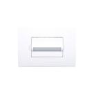 Balizador Horizontal MarGirius Sleek com Placa 4x2 Branco 3000K - Luz Amarela Bivolt