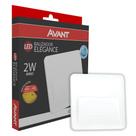 Balizador Led Embutir Quadrado Elegance Branco 4x4 2w Avant