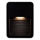 Balizador Led Preto Externo 2w Embutir Parede Escada 3000k Branco Quente