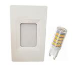 Balizador Luminária 4x2 P/ Parede Muro + Lâmpada G9 Halopin 3000k Branco Quente
