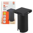 Balizador Quadrado Embutir 1w Preto 2 Fachos 3000k IP67