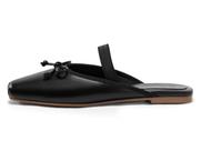 Ballet Flats Coutgo Womens Mules Bow Square Dee Slip on Black