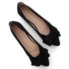 Ballet Flats Stunner Womens Bowknot Flower Black Tamanho 43 (10)