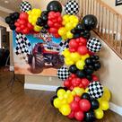 Balloon Garland Arch Kit, tema de carro de corrida, 146 unidades