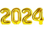 Balloon Numbers Reavor 2024, 1 m, suprimentos para festas de Ano Novo em ouro