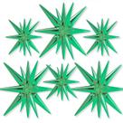 Balloon PartyWoo Green Star 6 peças Starburst de 14 pontas Balloon PartyWoo Green Star 6 peças Starburst de 14 pontas