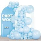 Balloon PartyWoo Pastel Blue 120 unidades de tamanhos diferentes Balloon PartyWoo Pastel Blue 120 unidades de tamanhos diferentes