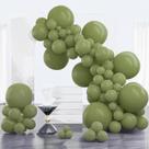 Balloon PartyWoo Sage Green 100 unidades de tamanhos diferentes