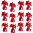 Balloon Weights The Dreidel Company, 14 cm, metálicos, pacote com 12, vermelho