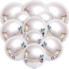 Balões Cadeya 4D Metallic Silver Aluminium Foil x12