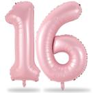 Balões de Aniversário Lingqiang - Rosa Pastel 40cm - 16º Aniversário