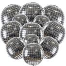 Balões de bola de discoteca Cadeya 4D, folha de alumínio, 12 peças para festa