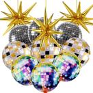 Balões de bola de discoteca Cadeya Huge Gold Explosion Star x12