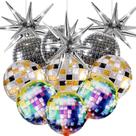 Balões de bola de discoteca Cadeya Huge Silver Explosion Star x12