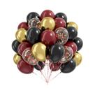 Balões De Confete Preto, Borgonha E Dourado, 60 Peças, 12 Polegadas, Decoração Temática Marrom Para