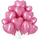 Balões de Coração Rosa Sowide - 18 Polegadas (12 Unidades) para Festa
