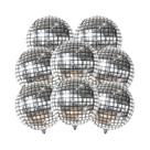 Balões De Disco Prateados 4D De 22 Polegadas, 8 Peças, Esferas Metálicas Para Decorações De Festas Balões De Disco Prateados 4D De 22 Polegadas, 8 Peças, Esferas Metálicas Para Decorações De Festas