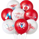 Balões de Enfermeira Skylety (12cm, 48 Peças) - Vermelho e Branco Balões de Enfermeira Skylety (12cm, 48 Peças) - Vermelho e Branco