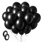 Balões de festa de látex BOMSI pretos 36 cm, pacote com 10, Halloween