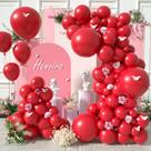Balões de festa Henviro Red Latex 154 unidades 13/25/30/45cm