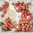 Balões de festa Henviro Rose Gold Balloons Garland 100 unidades