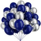 Balões de Festa YMSZ - 67 Unidades de 30cm (Azul e Prata)