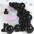 Balões de festa ZizaSary Black Latex 140 unidades 18 cm 30 cm 25 cm 13 cm