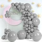 Balões de festa ZizaSary Grey 140 unidades 46 30 25 13 cm com fitas