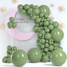 Balões de festa ZizaSary Sage Green 140 unidades 46 cm 30 cm 25 cm 13 cm