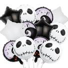 Balões de Halloween Cheosruy 16 unidades de balões Skull Foil de 18 polegadas Balões de Halloween Cheosruy 16 unidades de balões Skull Foil de 18 polegadas