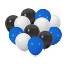 Balões de látex JODIDI, 100 unidades, 30 cm, preto, branco e azul royal