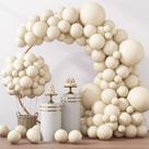 Balões de látex RUBFAC Sand White 129 unidades para decoração de festas Balões de látex RUBFAC Sand White 129 unidades para decoração de festas