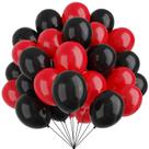 Balões de Látex Vermelhos e Pretos 12 Polegadas - Decoração de Festa YMSZ