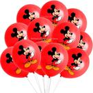 Balões De Látex Vermelhos E Pretos Do Mickey Mouse Da Disney, 12 Polegadas, 12 Peças, 24 Peças,