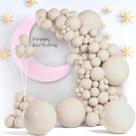 Balões de látex ZizaSary Sand White 140 unidades 18 cm 12 cm 10 cm 5 cm