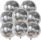 Balões de prata Disco Ball para decorações de festa, esfera metálica, 4D, 70s, 80s, 22 ", 8pcs Balões de prata Disco Ball para decorações de festa, esfera metálica, 4D, 70s, 80s, 22 ", 8pcs