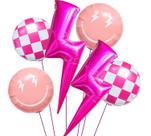 Balões Enimapod Pink Smile Face Lightning 23" 6 unidades