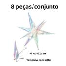Balões Estrela Arco-Íris 8 Peças 41 Polegadas Decorações Para Aniversário Casamento Disco Sereia Balões Estrela Arco-Íris 8 Peças 41 Polegadas Decorações Para Aniversário Casamento Disco Sereia